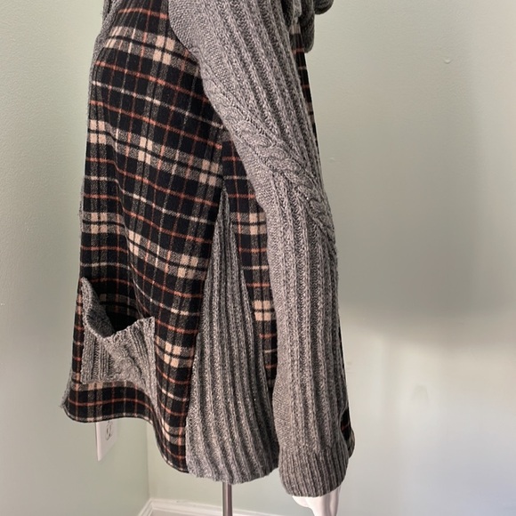 ANTHROPOLOGIE Moth Derry Plaid Flannel Sweater Jacket - Picture 7 of 11